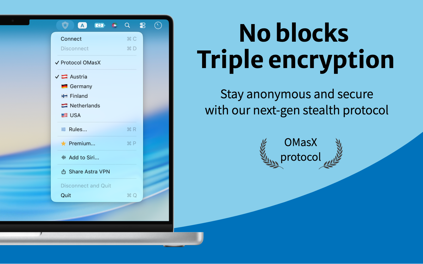 Astra VPN on macOS — 1